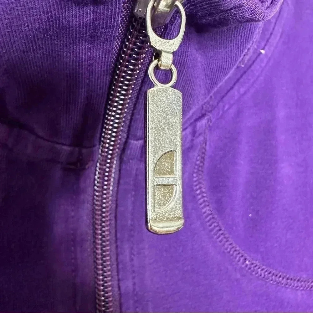 Smart Set Sweatshirt Zip Up Purple & Black Size Small - Picture 7 of 16